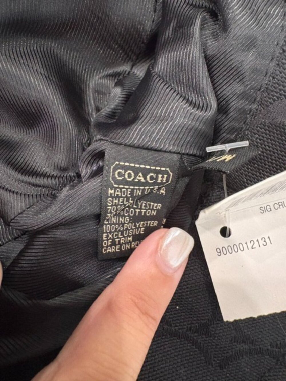Coach Vintage Sig Crusher Bucket Hat in Black, Size M/L - Picture 7 of 11